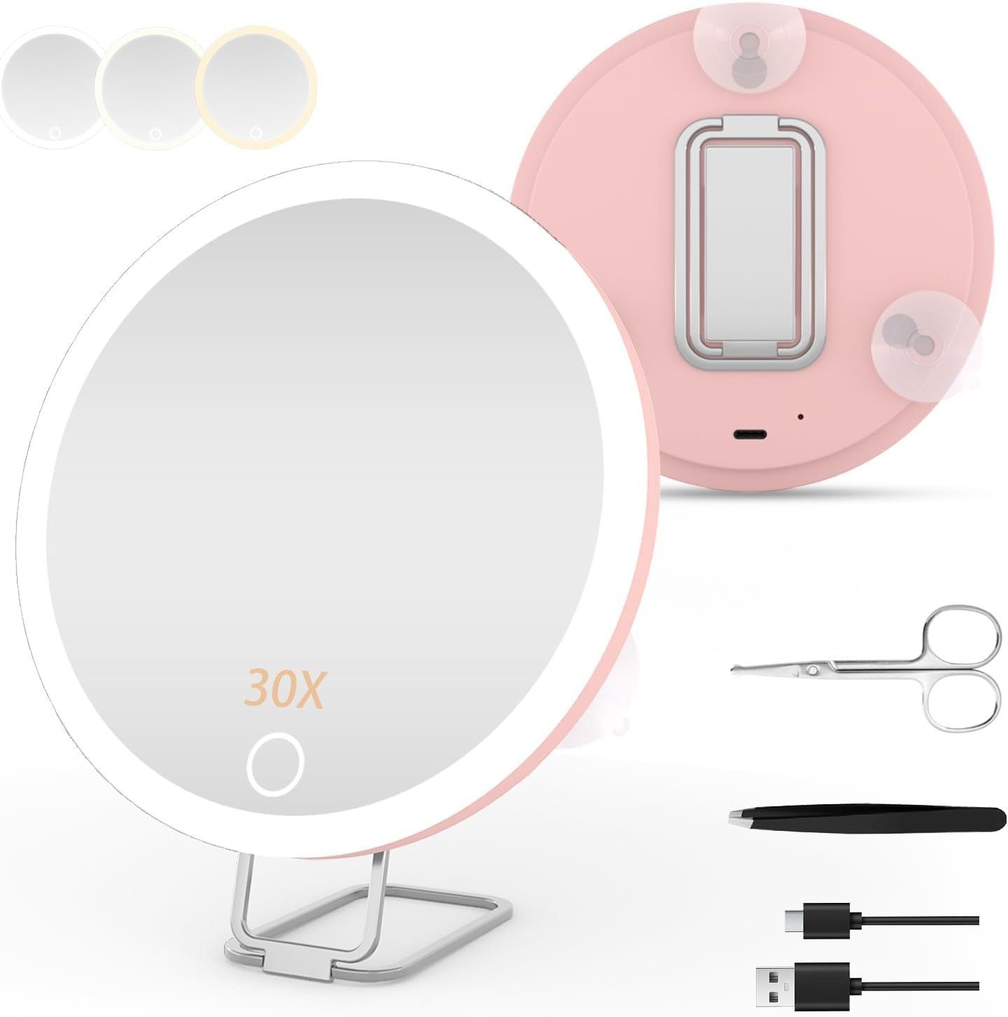 Charging LED Fill Light With Light Bracket Rotating Makeup Mirror – detail view 3 | Belloriana