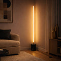 Lampadaire LED Prisme Laiton Doré Base Marbre