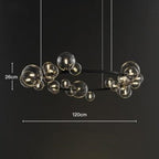 Bedroom Light Dining Room Glass Ball Chandelier – detail view 6 | Belloriana