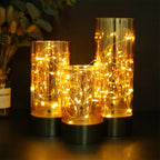 Étoile light styled on a mantel