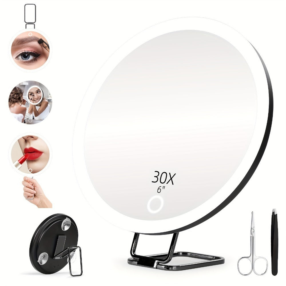 Charging LED Fill Light With Light Bracket Rotating Makeup Mirror – detail view 2 | Belloriana