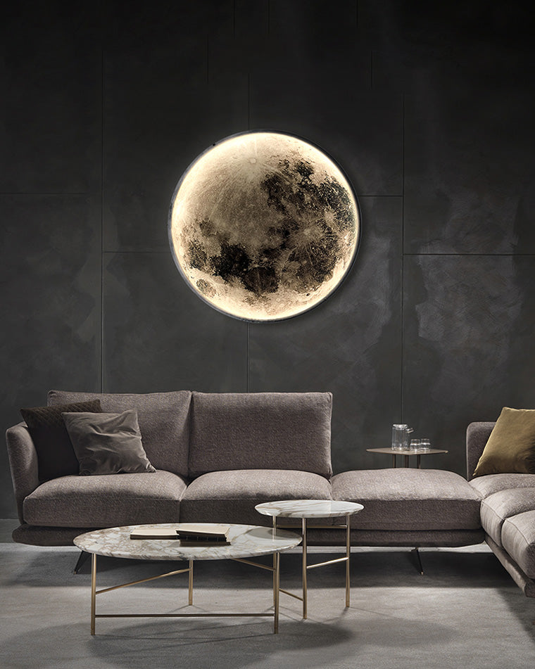 Applique murale motif lune LED