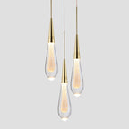 Aurelia Cascade Crystal Chandelier - crystal droplet detail close-up