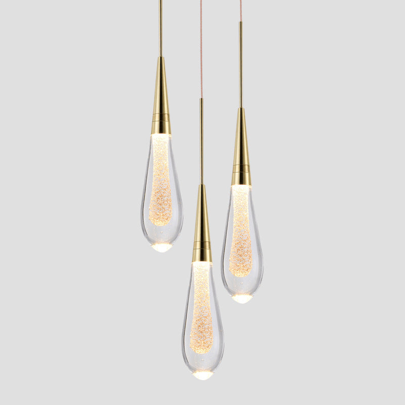 Aurelia Cascade Crystal Chandelier - crystal droplet detail close-up