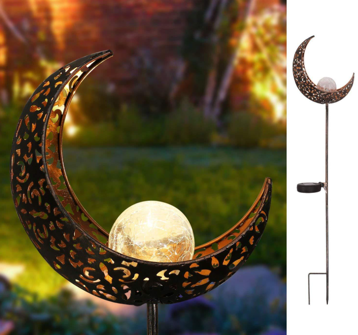 LED Solar Flame Light Metal LED Garden Light Flame Effect Lamp Waterproof Outdoor Lights – detail view 2 | Belloriana