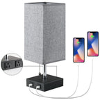 Table Lamp Linen Square Table Lamp Study Bedside Table Lamp – detail view 6 | Belloriana