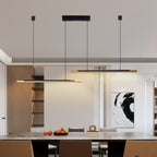 Tandem Noir Dual-Tube Pendant Light - full silhouette side view
