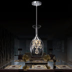Étoile Crystal Pendant Light - cluster of three over dining table
