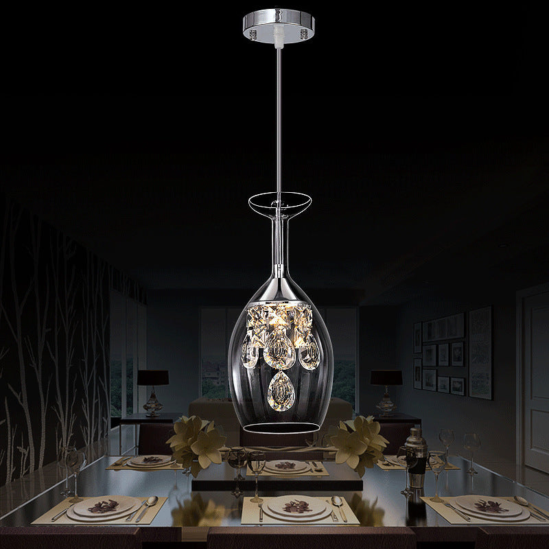 Étoile Crystal Pendant Light - cluster of three over dining table
