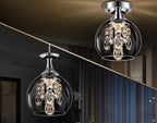 Étoile Crystal Pendant Light - ceiling mount and cord detail