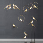 Corvus Sculptural Bird Wall Sconce - full profile side view