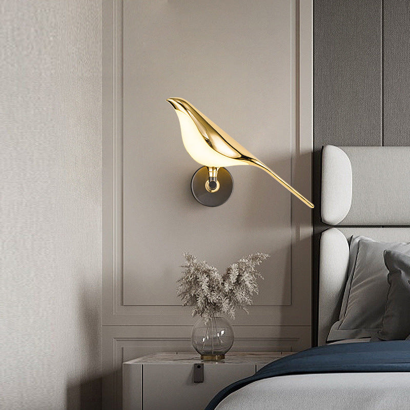 Corvus Sculptural Bird Wall Sconce - mounting bracket detail