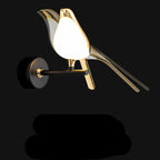 Corvus Sculptural Bird Wall Sconce - close-up of bird silhouette detail