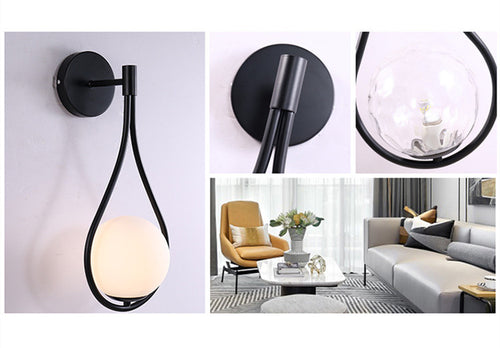 Nordic Bedroom Bedside LED Wall Lamp Golden Personality Home Lighting – studio product photo | Belloriana