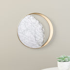Marble Bedside LED Wall Lamp Creative Art Design Eclipse Wall Sconce Lighting – detail view 3 | Belloriana