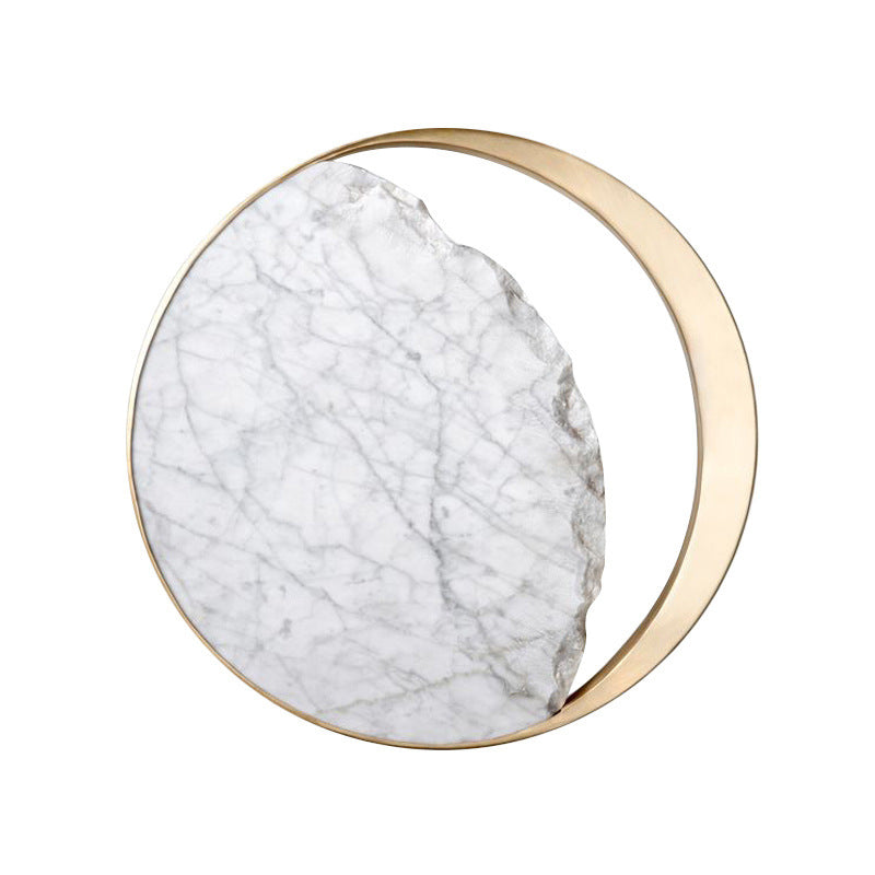 Marble Bedside LED Wall Lamp Creative Art Design Eclipse Wall Sconce Lighting – detail view 4 | Belloriana