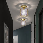 Améthyste ceiling light detail of natural stone accents
