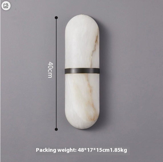 Carrare Marble-Effect Wall Lamp - mounting bracket detail