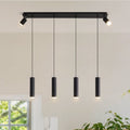 Angelina Noir 6-Light Kitchen Island Pendant - hanging over kitchen island