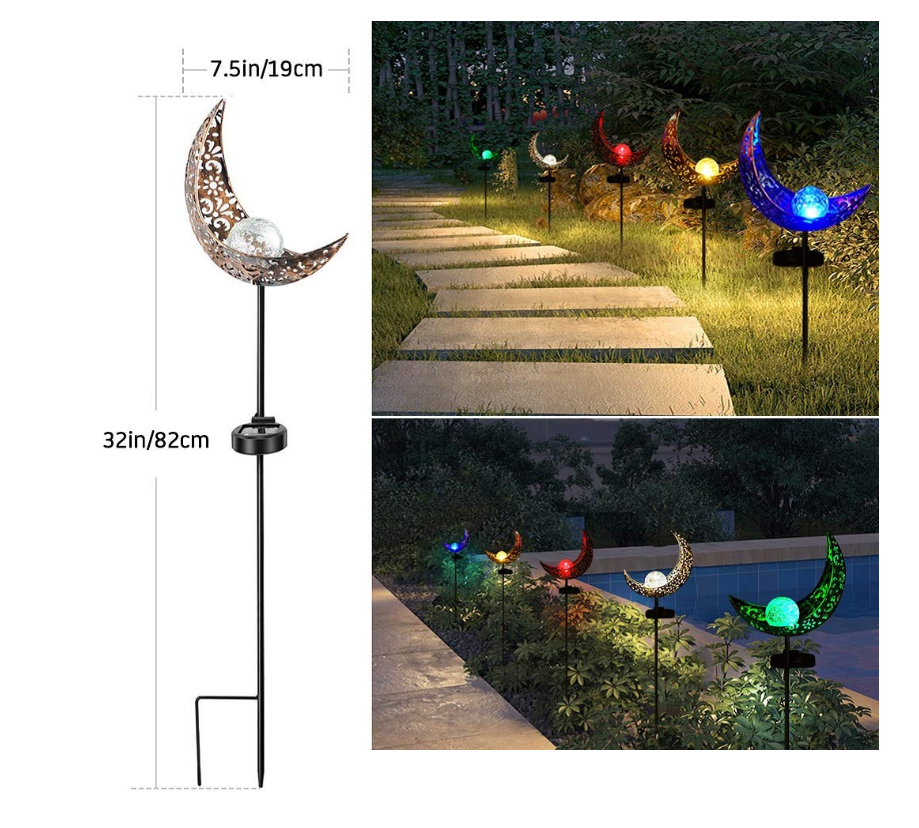 LED Solar Flame Light Metal LED Garden Light Flame Effect Lamp Waterproof Outdoor Lights – detail view 5 | Belloriana