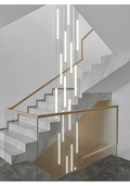 Suspension LED spirale escalier