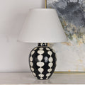Villa Toscana Ceramic Table Lamp - on bedroom nightstand