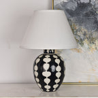 Villa Toscana Ceramic Table Lamp - on bedroom nightstand