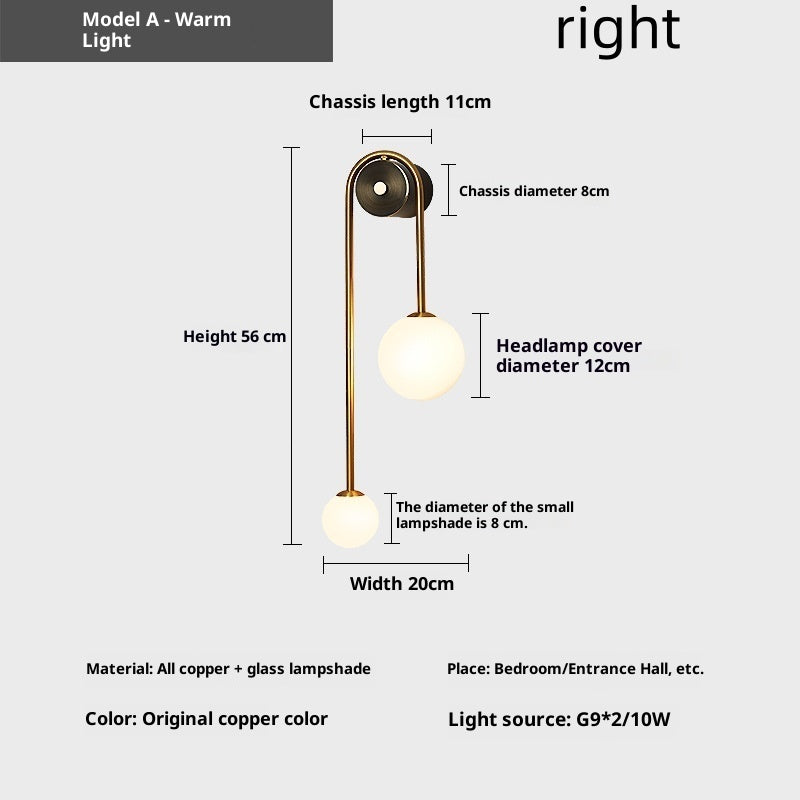 Doré Golden Accent Wall Lamp - mounting bracket detail