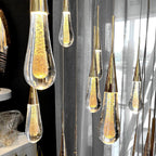 Aurelia Cascade Crystal Chandelier - ceiling mount and canopy detail
