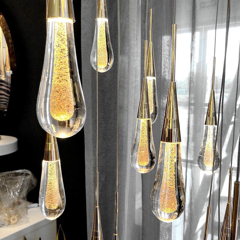 Aurelia Cascade Crystal Chandelier - ceiling mount and canopy detail