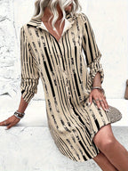 Robe Chemise Vintage à Rayures