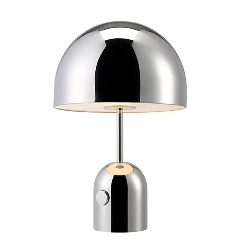 Champignon Rose Gold Bedside Lamp - full silhouette side view