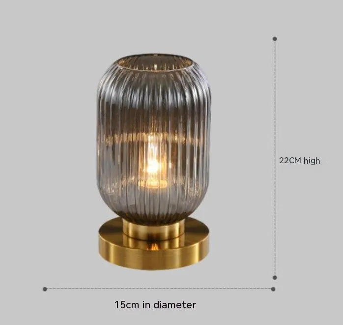 Lampe de chevet en verre atmosphère