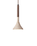 Suspension travertin et noyer