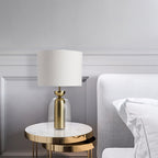 Voltaire desk lamp switched on