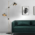 Showroom sculptural floor lamp in a living room
