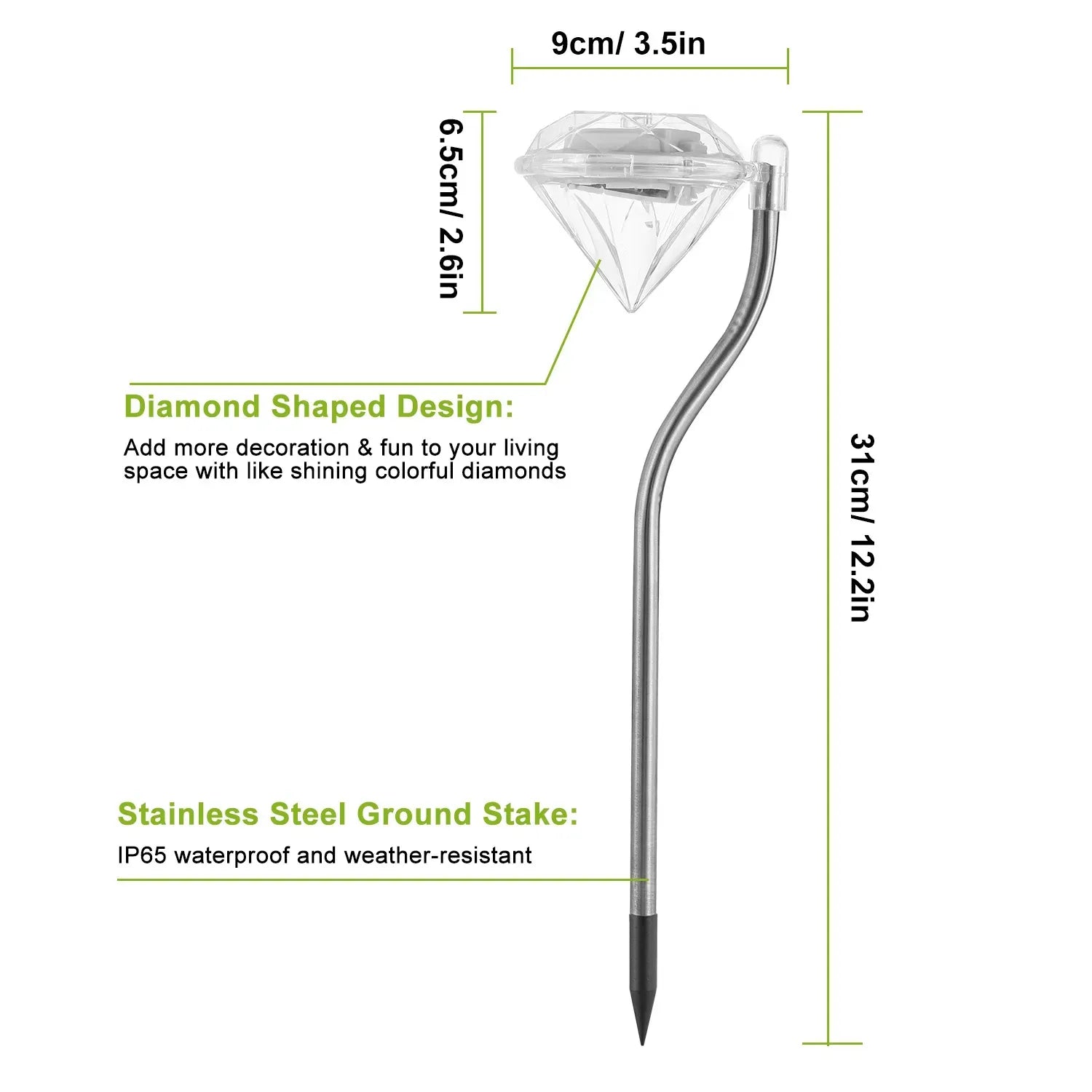 Lampe colonne solaire detail
