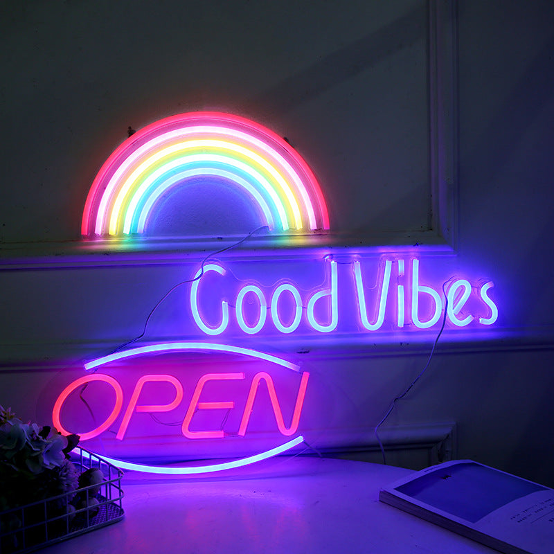 LED Neon Light, Acrylic Back Panel, Room Decoration Night Light – studio product photo | Belloriana