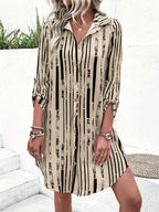 Robe Chemise Vintage à Rayures