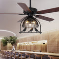 Retro Industrial Fan Lamp Ceiling Fan Lamp – studio product photo | Belloriana