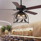 Retro Industrial Fan Lamp Ceiling Fan Lamp – studio product photo | Belloriana