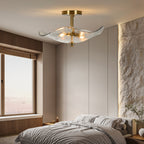 Ellipse Gold Semi-Flush Ceiling Light - bathroom vanity lifestyle setting