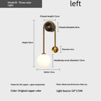 Doré Golden Accent Wall Lamp - hallway lifestyle setting