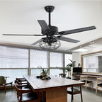 Retro Industrial Fan Lamp Ceiling Fan Lamp – detail view 2 | Belloriana
