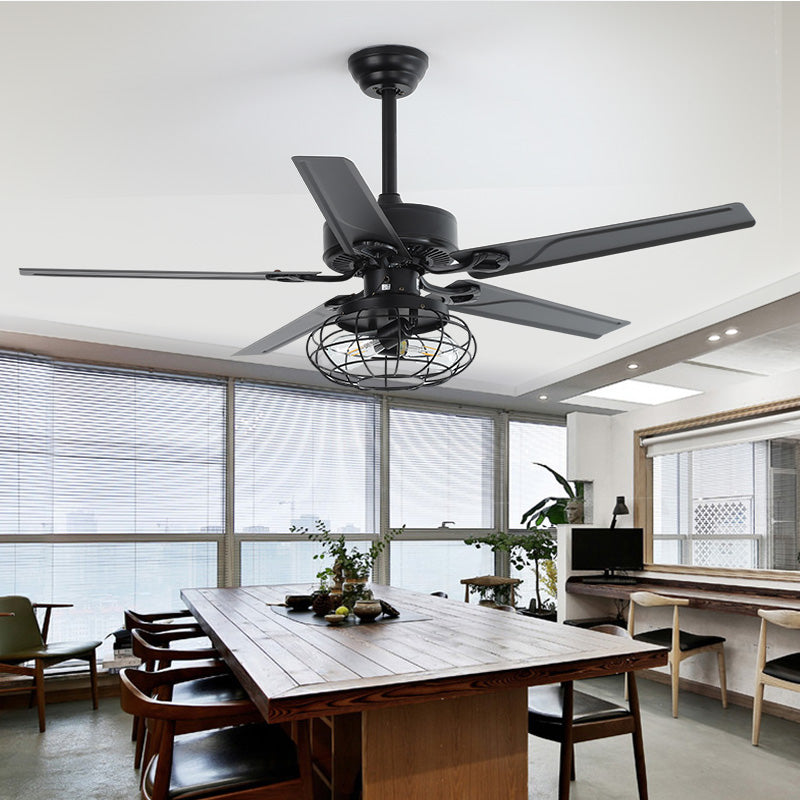 Retro Industrial Fan Lamp Ceiling Fan Lamp – detail view 2 | Belloriana