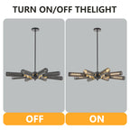 Sputnik Doré chandelier switched on