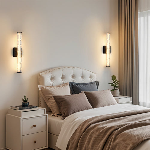 Duo d'Appliques Cristal K9 Noires