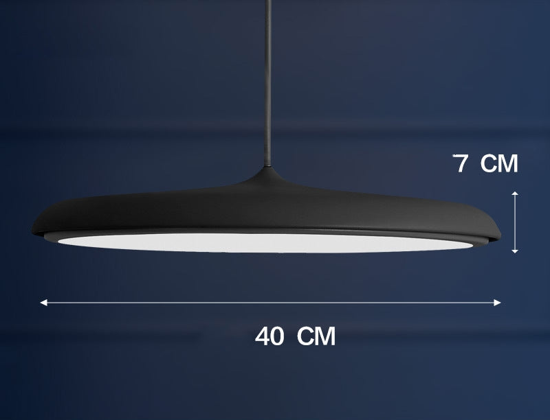 Nordique Minimalist LED Chandelier - illuminated evening restaurant setting
