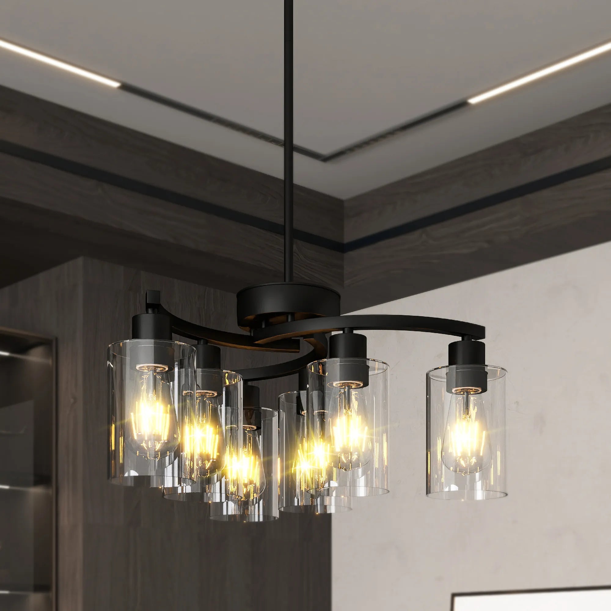 Suspension trio noir ambiance