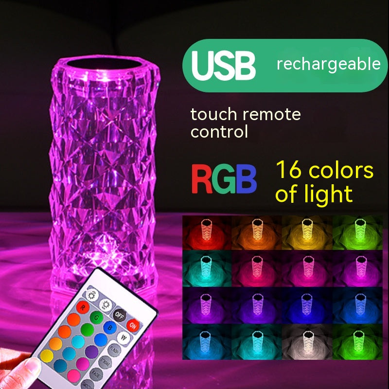 Crystal Rose Lamp Atmosphere Creative LED Table Lamp – detail view 1 | Belloriana